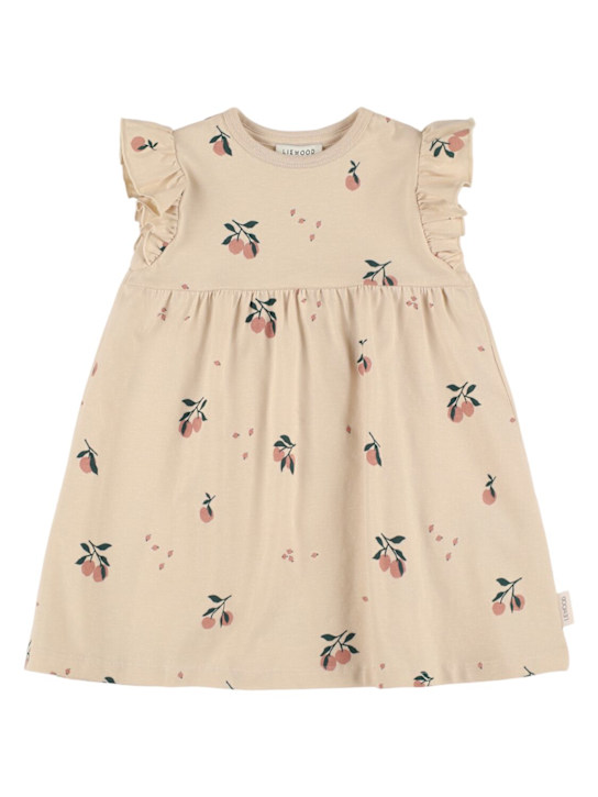 Liewood: ピーチ柄 コットンジャージーワンピース - マルチカラー - kids-girls_0 | Luisa Via Roma