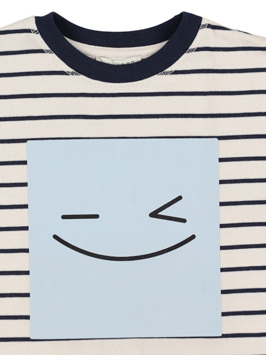 Liewood: コットンジャージーTシャツ - ホワイト/ブルー - kids-girls_1 | Luisa Via Roma