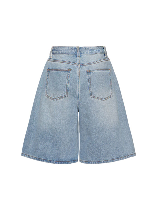 Dunst: Relaxed denim Bermuda shorts - Light Blue - women_3 | Luisa Via Roma
