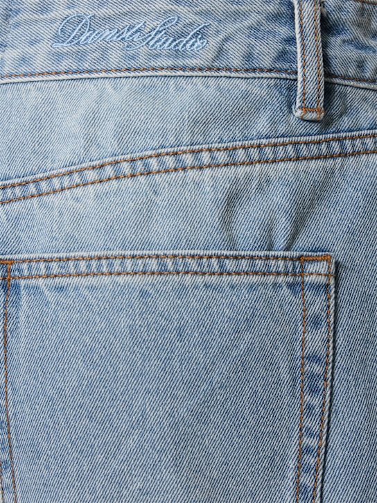 Dunst: Relaxed denim Bermuda shorts - Light Blue - women_4 | Luisa Via Roma