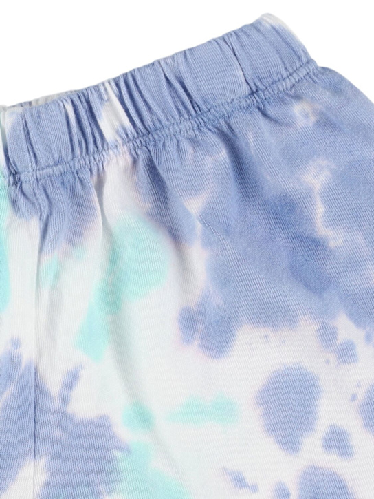 The New Society: Printed cotton sweat shorts - Blue - kids-boys_1 | Luisa Via Roma