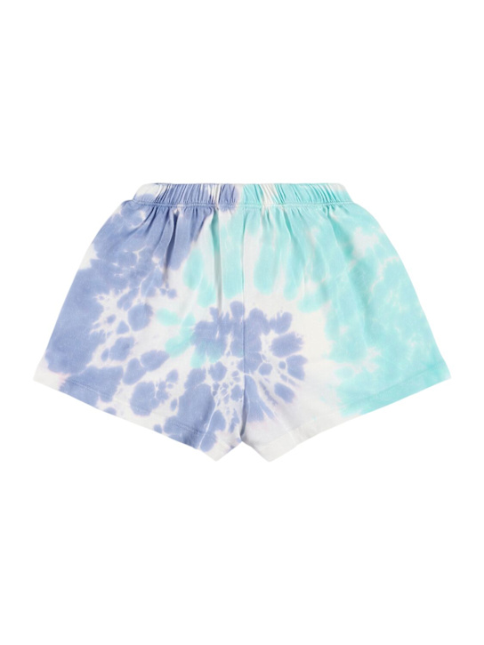 The New Society: Printed cotton sweat shorts - Blue - kids-boys_2 | Luisa Via Roma