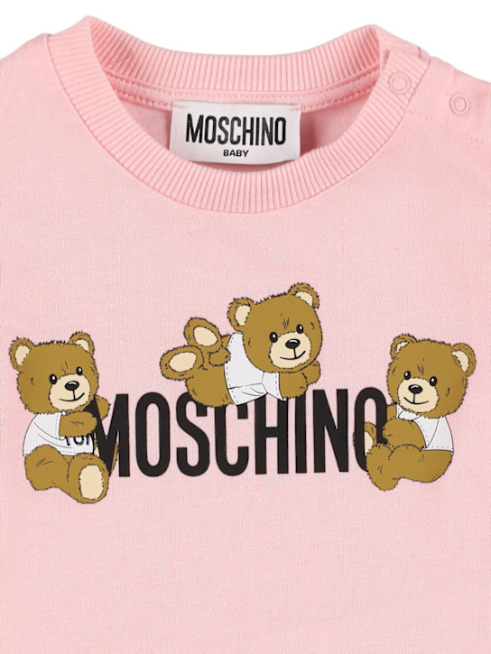 Moschino: コットンジャージーTシャツ - kids-girls_1 | Luisa Via Roma