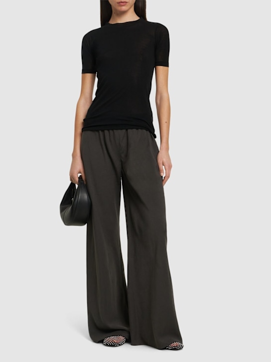 Auralee: Sheer cotton t-shirt - women_1 | Luisa Via Roma