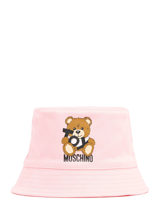 Moschino: チェック柄コットンバケットハット - kids-girls_0 | Luisa Via Roma
