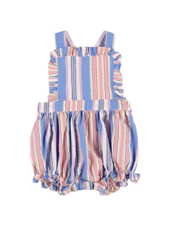 The New Society: コットンポプリンオーバーオール - ピンク/ライトブルー - kids-girls_0 | Luisa Via Roma