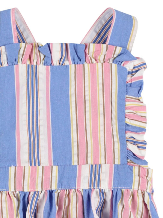 The New Society: コットンポプリンオーバーオール - ピンク/ライトブルー - kids-girls_1 | Luisa Via Roma