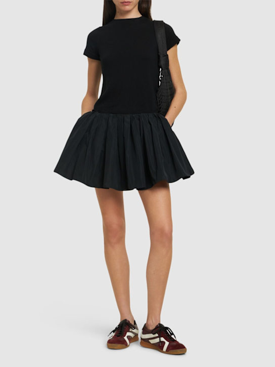 Memory gathered taffeta mini skort - Thumbnail 2
