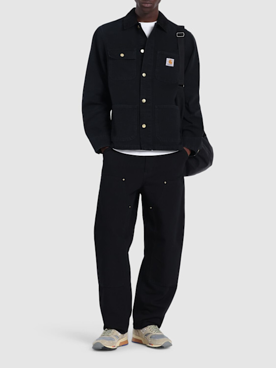 Carhartt WIP: Giacca Michigan in tela di cotone - Nero - men_1 | Luisa Via Roma