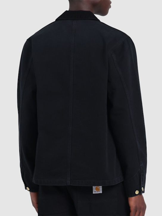 Carhartt WIP: Michigan cotton canvas jacket - Black - men_2 | Luisa Via Roma