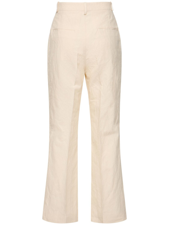 Bite Studios: Credo cotton & linen cropped pants - Ecru - women_3 | Luisa Via Roma