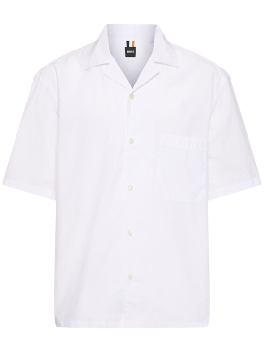 Boss: Lars cotton boxy shirt - White - men_0 | Luisa Via Roma