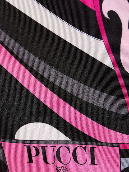 Pucci: Printed silk twill shirt - Black/Fuchsia - women_4 | Luisa Via Roma