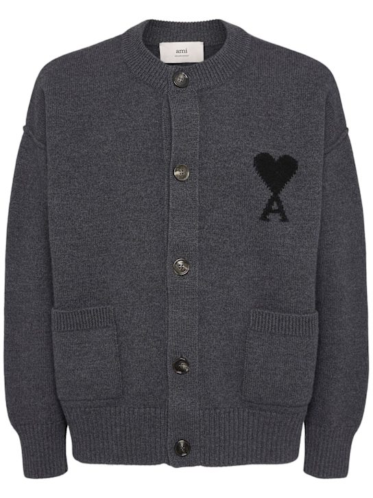 AMI Paris: Cardigan aus Wollstrick „ADC“ - men_0 | Luisa Via Roma