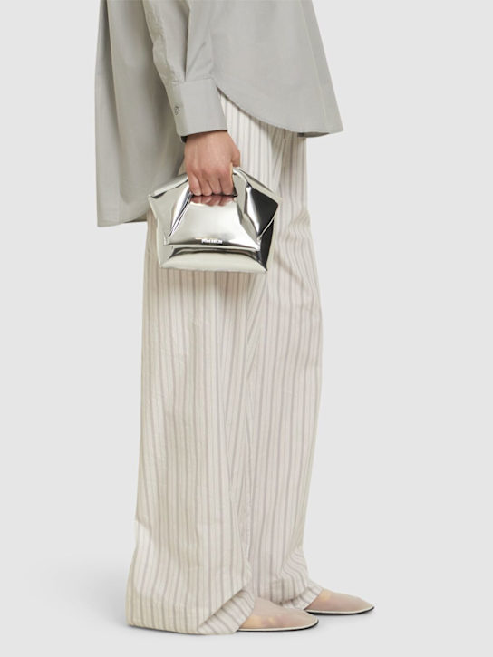 JW Anderson: Small Twister laminated bag - Silver - women_1 | Luisa Via Roma