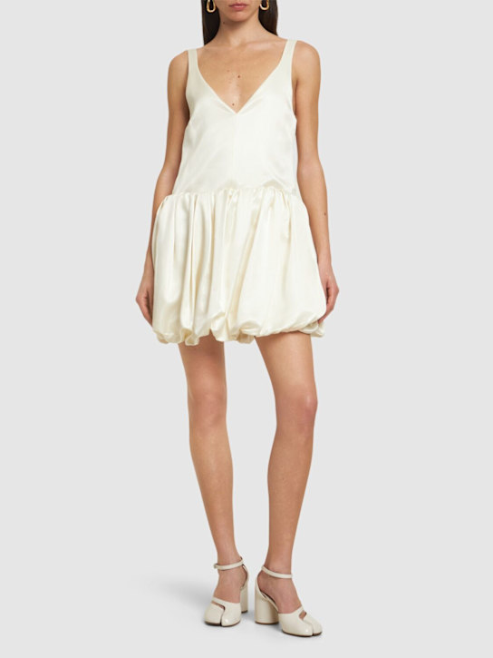 JW Anderson: Rolled hem duchesse mini dress - Ivory - women_1 | Luisa Via Roma