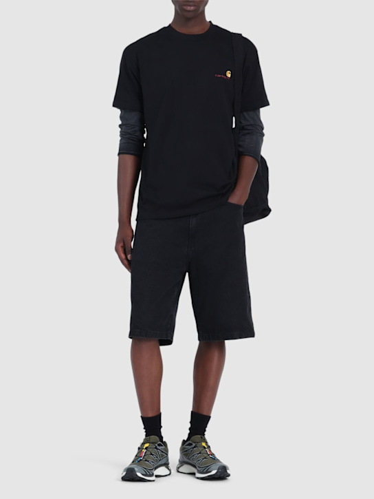 Carhartt WIP: American Script t-shirt - Black - men_1 | Luisa Via Roma