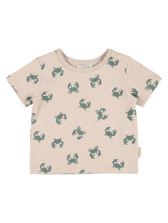 Liewood: Crab printed cotton jersey t-shirt - Multicolor - kids-boys_0 | Luisa Via Roma
