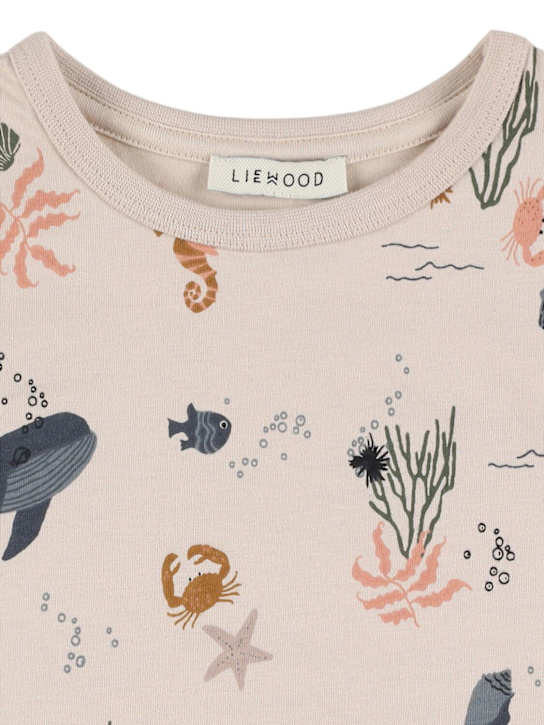 Liewood: 海柄コットンジャージーTシャツ - マルチカラー - kids-girls_1 | Luisa Via Roma