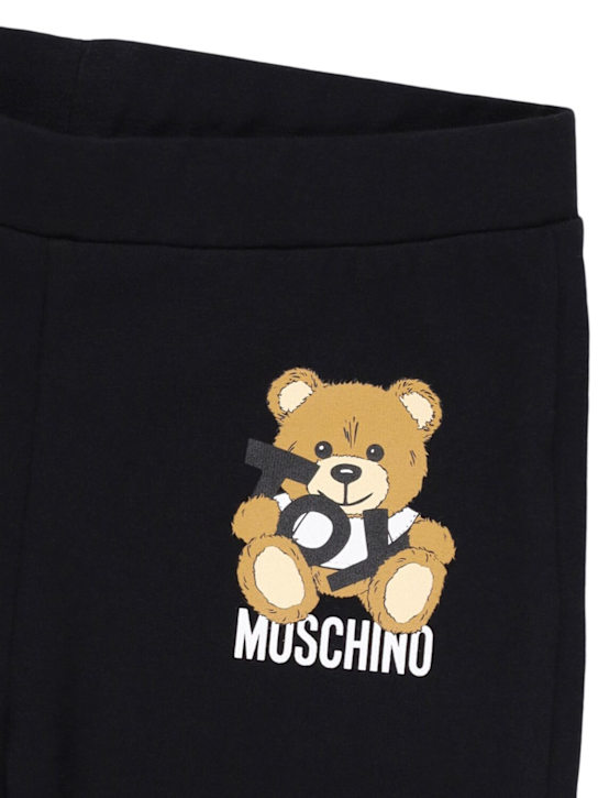 Moschino: フレアコットンジャージーパンツ - kids-girls_1 | Luisa Via Roma