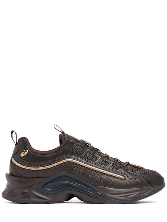 Asics: Otto958 Protoblast sneakers - Dark Brown/Gold - men_0 | Luisa Via Roma