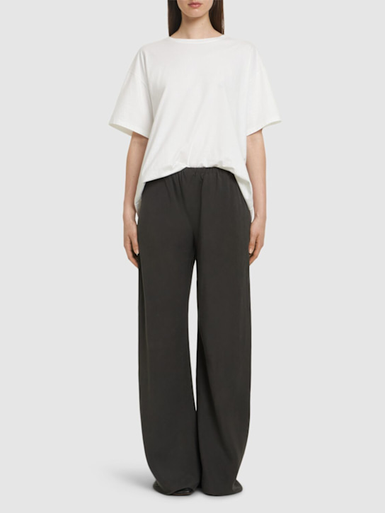 The Row: Nadina cotton jersey t-shirt - White - women_1 | Luisa Via Roma