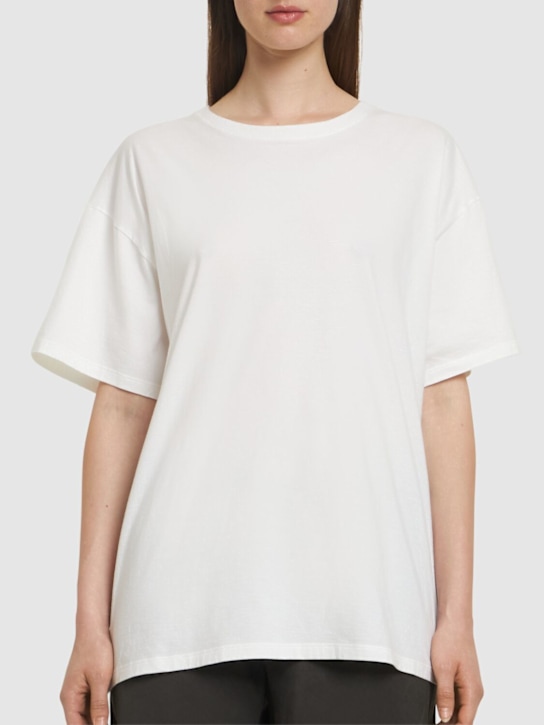The Row: Nadina cotton jersey t-shirt - White - women_2 | Luisa Via Roma
