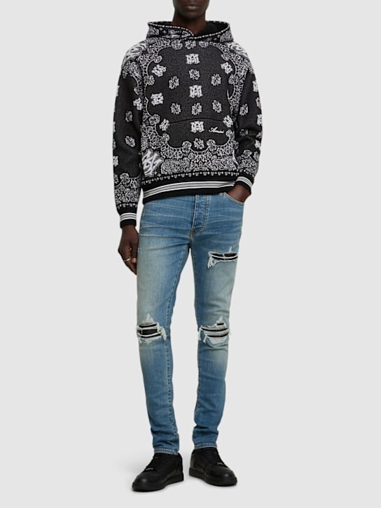 Amiri: 15cm tapered MX1 cotton denim jeans - Blue - men_1 | Luisa Via Roma