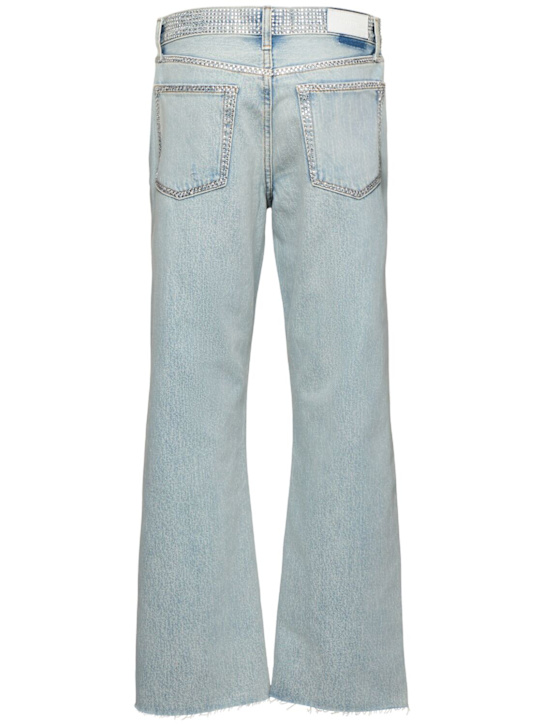 RE/DONE: Easy straight crop embellished jeans - Blue - women_3 | Luisa Via Roma
