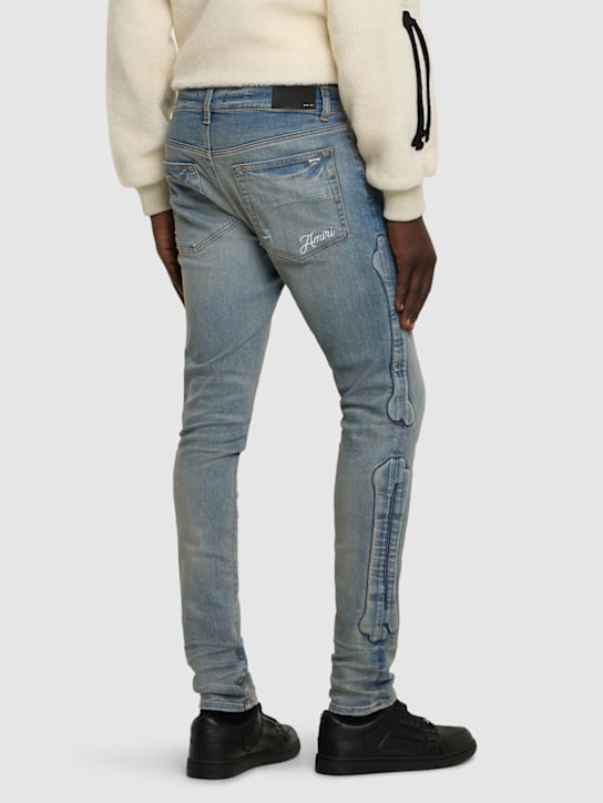 Amiri: 3D Bones紧身弹力牛仔裤 - Clay Indigo - men_2 | Luisa Via Roma