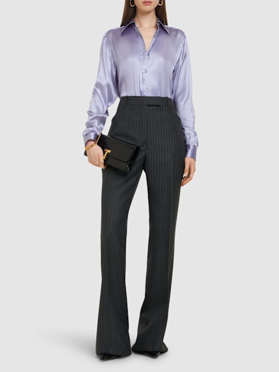 Fluid charmeuse silk shirt - Thumbnail 2