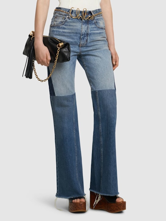 Chloé: 100mm Maxime leather wedges - women_1 | Luisa Via Roma