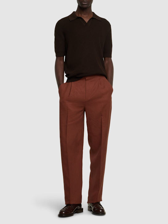 Zegna: Linen pants - men_1 | Luisa Via Roma