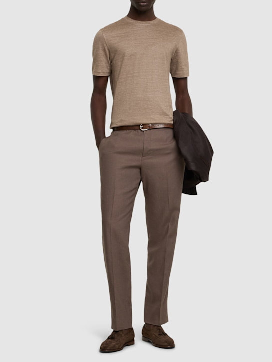 Zegna: Oasi linen t-shirt - men_1 | Luisa Via Roma