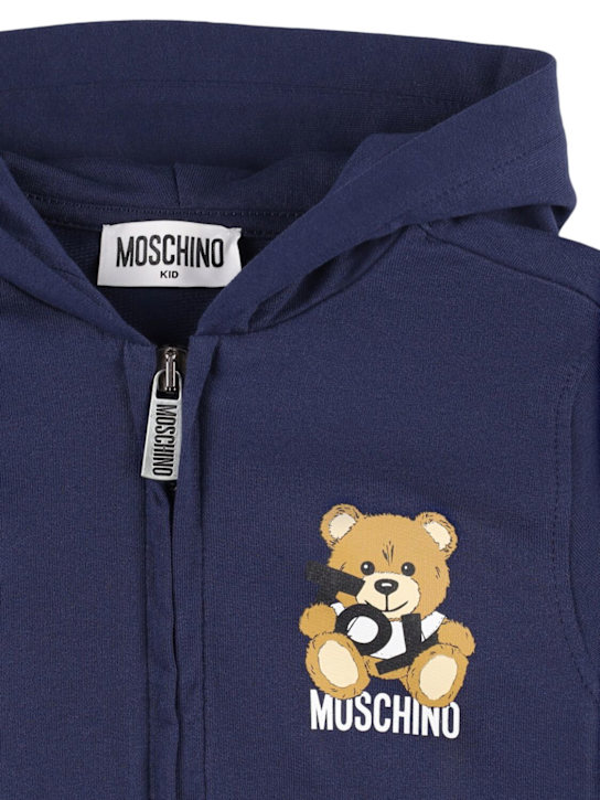 Moschino: ジップアップフーディー＆スウェットパンツ - kids-boys_1 | Luisa Via Roma