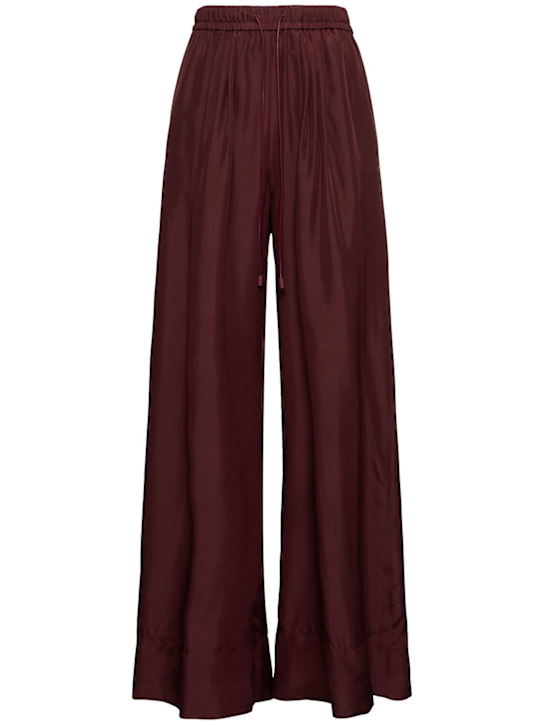 Forte_forte: ハボタイシルク ドローストリングパンツ - women_0 | Luisa Via Roma