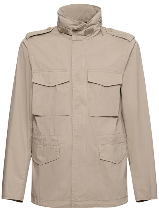 ASPESI: Minifield cotton blend poplin jacket - men_0 | Luisa Via Roma
