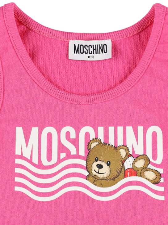 Moschino: Printed cotton tank top & shorts - kids-girls_1 | Luisa Via Roma