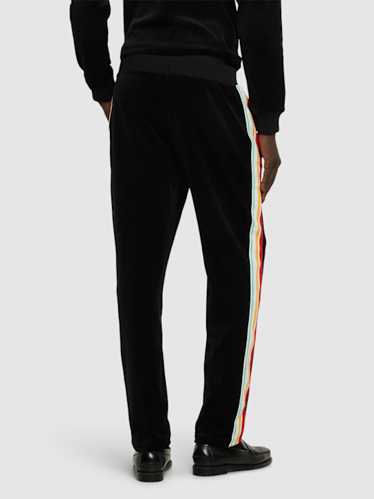 Sergio Tacchini: Slice velour track pants - Black - men_2 | Luisa Via Roma