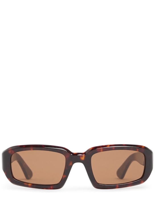 Port Tanger: Mektoub acetate sunglasses w/ amber lens - Brown - men_0 | Luisa Via Roma