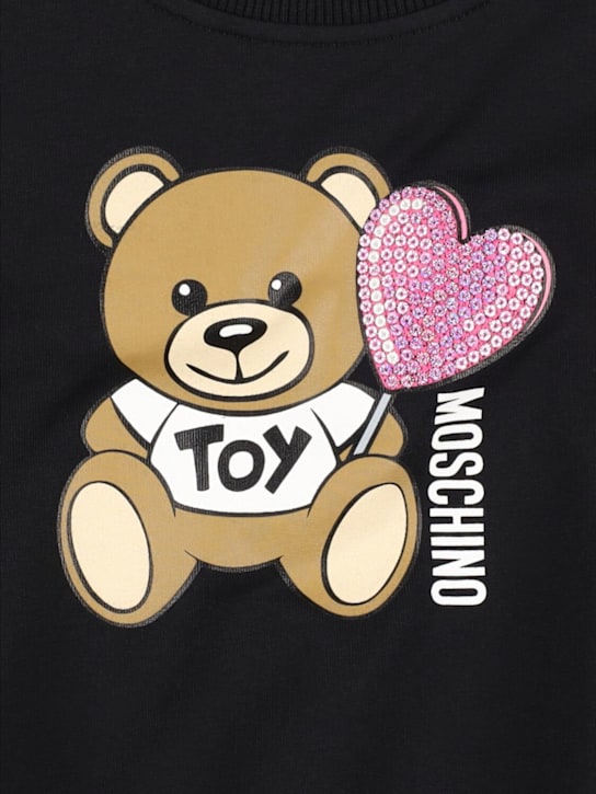 Moschino: Printed cotton crewneck sweatshirt - kids-girls_1 | Luisa Via Roma