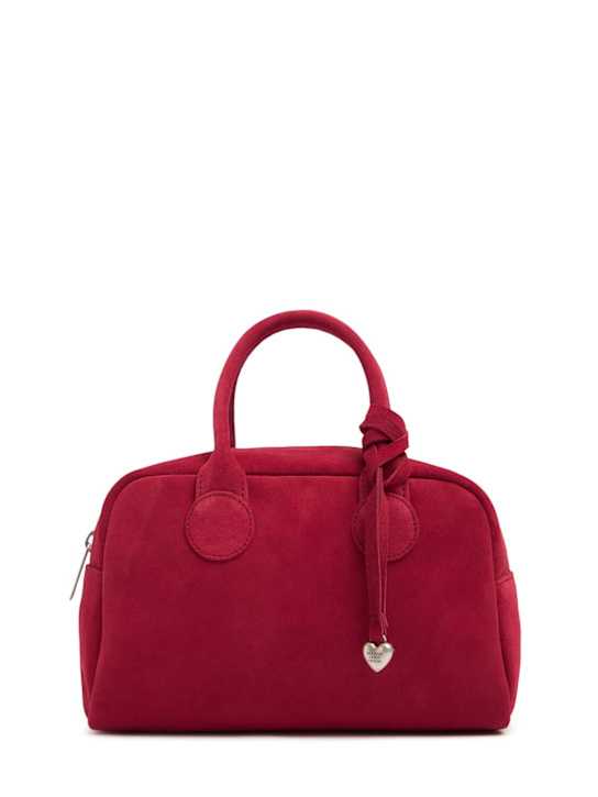 MARGESHERWOOD: Soft bowling suede top handle bag - women_0 | Luisa Via Roma