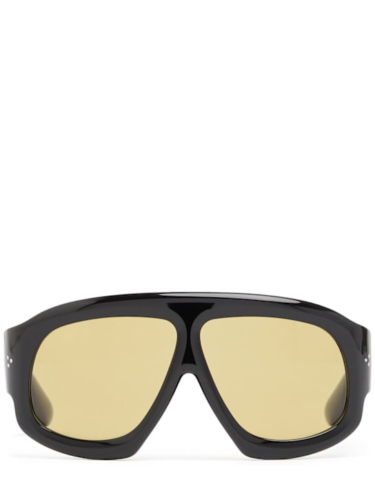 Port Tanger: Mari acetate sunglasses w/ olive lens - Black - women_0 | Luisa Via Roma