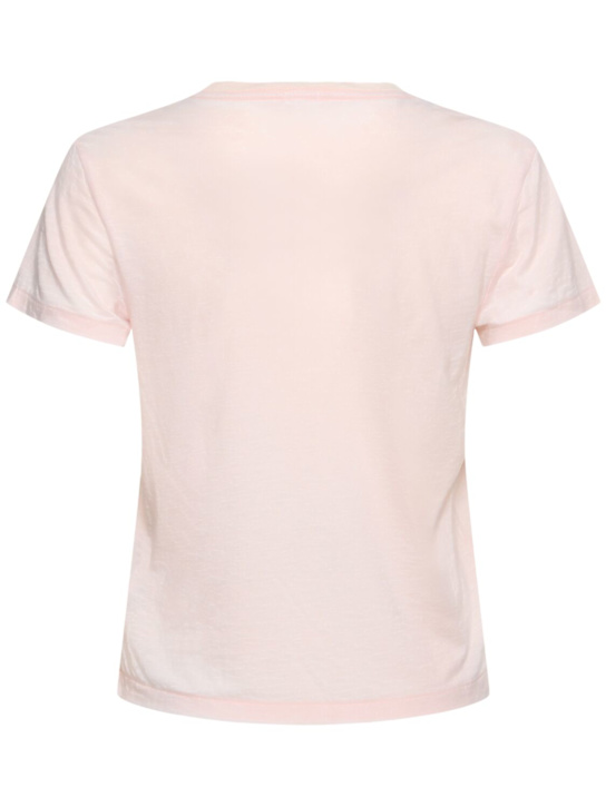 RE/DONE: Classic Snoopy printed jersey t-shirt - Pink - women_3 | Luisa Via Roma