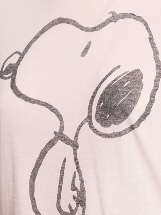 RE/DONE: Classic Snoopy printed jersey t-shirt - Pink - women_4 | Luisa Via Roma