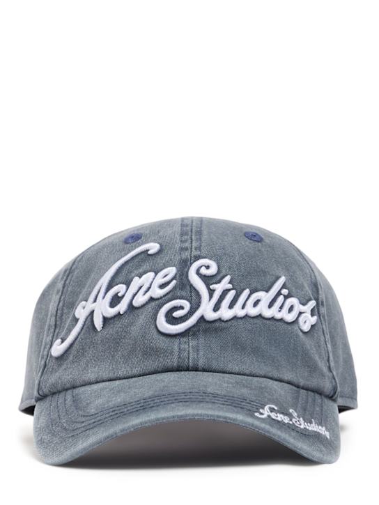 Acne Studios: Carliy logo cotton cap - women_0 | Luisa Via Roma