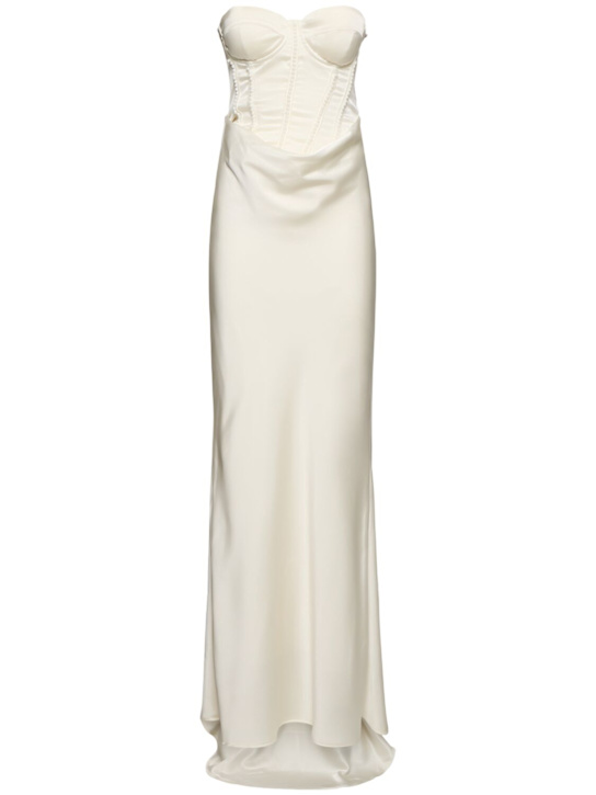white christmas dresses Hollie Structured Corset Mini Dress / White | Meshki main image 0
