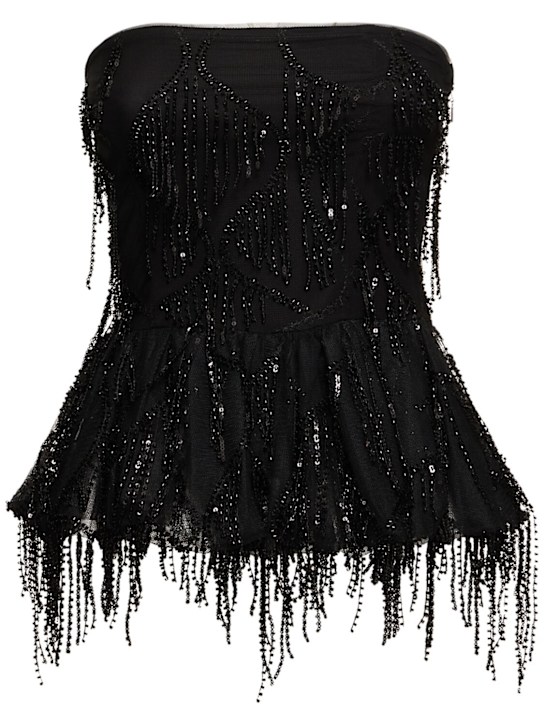 Rotate: Sequined strapless bubble top - women_0 | Luisa Via Roma