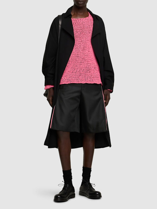 Comme des Garçons Homme Plus: Polyester gabardine shorts - men_1 | Luisa Via Roma