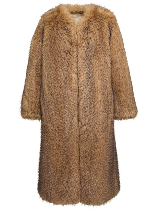 Rotate: Plush long coat - women_0 | Luisa Via Roma